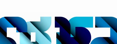 Soyut arkaplan. Siyah gölge çizgileri efektli renkli geometrik eğriler