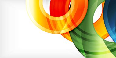 Işık efektli parlak daireler. Soyut arkaplan