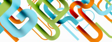 Soyut arkaplan eğrisi çizgileri, minimal geometrik tasarım şablonu