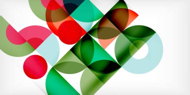 Minimum geometrik soyut arkaplan. Çember kare ve üçgen tasarım. Duvar kağıdı, afiş, arkaplan veya iniş için moda tekno iş şablonu