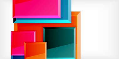 Yansımaları olan renkli kareler soyut arkaplan tasarımı. Duvar Kağıdı, Sancak, Arkaplan, Kart, Kitap İllüstrasyonu, İniş Sayfası