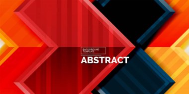 3D efektler ve çizgi dokusu geometrik soyut arkaplan ile oluşturulan ok sembolleri