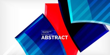 Vector abstract color geometric shapes. Illustration For Wallpaper, Banner, Background, Card, Book Illustration, landing page clipart