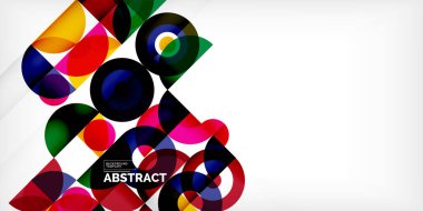 Renkli çember soyut arkaplan. Duvar kağıdı, afiş, sunum, arkaplan şablonu