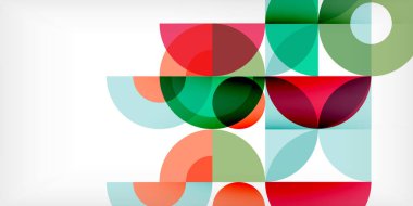 Minimum geometrik soyut arkaplan. Çember kare ve üçgen tasarım. Duvar kağıdı, afiş, arkaplan veya iniş için moda tekno iş şablonu