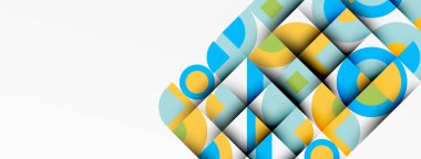 Modern geometrik soyut arkaplan daireler. İş veya teknoloji tasarımı