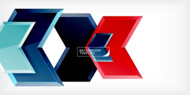 Vektör 3d ok tekno tasarım şablonu