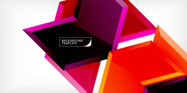 Vektör 3d ok tekno tasarım şablonu