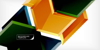 Vektör 3d ok tekno tasarım şablonu