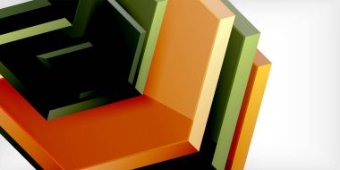 Vektör 3d ok tekno tasarım şablonu