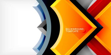 Geometrik tasarım soyut arkaplan - daireler ve üçgenler