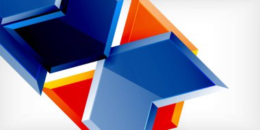 Vektör 3d ok tekno tasarım şablonu