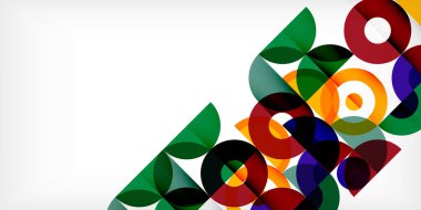 Renkli çember soyut arkaplan. Duvar kağıdı, afiş, sunum, arkaplan şablonu