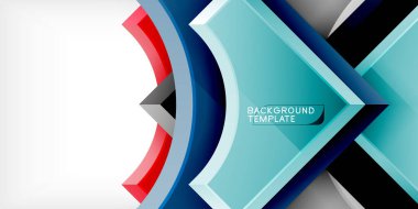 Yuvarlak elementli ok. Renkli geometrik şekiller arka plan. Duvar Kağıdı, Sancak, Arkaplan, Kart, Kitap İllüstrasyonu, İniş Sayfası