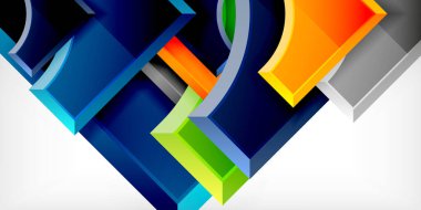 Geometrik tasarım soyut arkaplan - daireler ve üçgenler