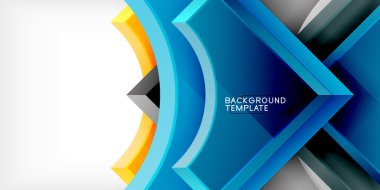 Geometrik tasarım soyut arkaplan - daireler ve üçgenler