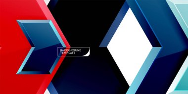 Vektör 3d ok tekno tasarım şablonu