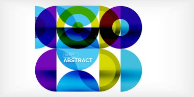 Renkli çember soyut arkaplan. Duvar kağıdı, afiş, sunum, arkaplan şablonu