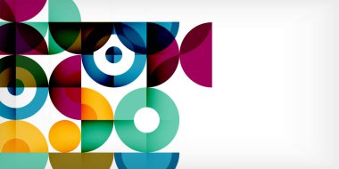 Renkli çember soyut arkaplan. Duvar kağıdı, afiş, sunum, arkaplan şablonu