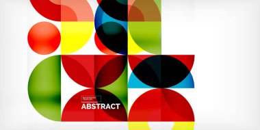 Renkli çember soyut arkaplan. Duvar kağıdı, afiş, sunum, arkaplan şablonu