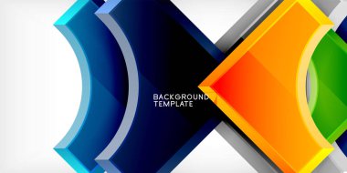 Geometrik tasarım soyut arkaplan - daireler ve üçgenler