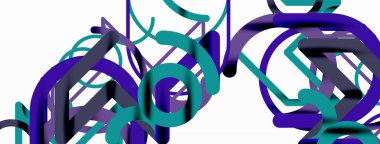 Soyut arkaplan. Çemberler ve renkli yuvarlak çizgiler. Doğrusal geometrik minimal tasarım