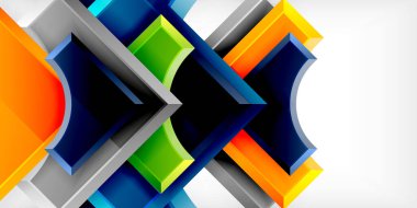 Geometrik tasarım soyut arkaplan - daireler ve üçgenler