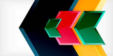 Vektör 3d ok tekno tasarım şablonu