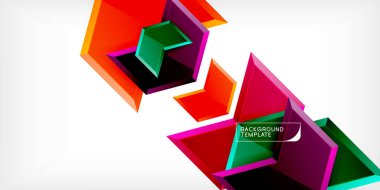 Vektör 3d ok tekno tasarım şablonu