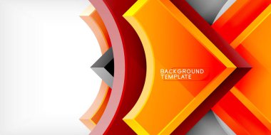 Geometrik tasarım soyut arkaplan - daireler ve üçgenler