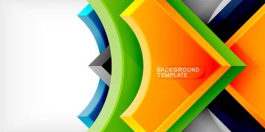 Geometrik tasarım soyut arkaplan - daireler ve üçgenler