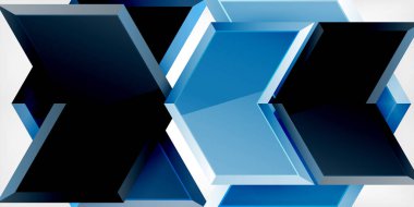 Vektör 3d ok tekno tasarım şablonu