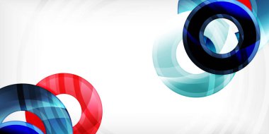 Işık efektli parlak daireler. Soyut arkaplan