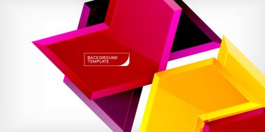 Vektör 3d ok tekno tasarım şablonu