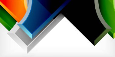 Geometrik tasarım soyut arkaplan - daireler ve üçgenler