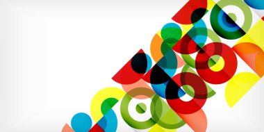 Renkli çember soyut arkaplan. Duvar kağıdı, afiş, sunum, arkaplan şablonu