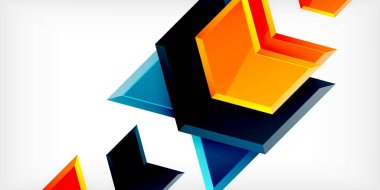 Vektör 3d ok tekno tasarım şablonu