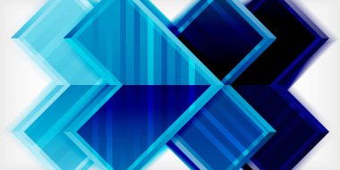 3D efektler ve çizgi dokusu geometrik soyut arkaplan ile oluşturulan ok sembolleri