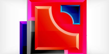 Geometrik tasarım soyut arkaplan - daireler ve üçgenler