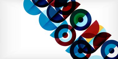 Minimum geometrik soyut arkaplan. Çember kare ve üçgen tasarım. Duvar kağıdı, afiş, arkaplan veya iniş için moda tekno iş şablonu