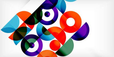 Minimum geometrik soyut arkaplan. Çember kare ve üçgen tasarım. Duvar kağıdı, afiş, arkaplan veya iniş için moda tekno iş şablonu