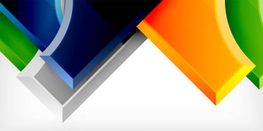 Geometrik tasarım soyut arkaplan - daireler ve üçgenler