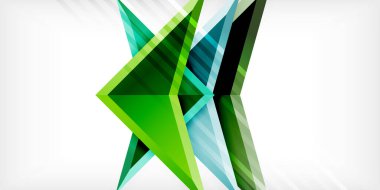 3d efektli oklar soyut arkaplan. Açık gri arkaplanda üçgenler