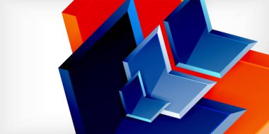 Vektör 3d ok tekno tasarım şablonu