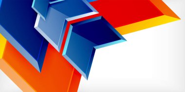 Vektör 3d ok tekno tasarım şablonu