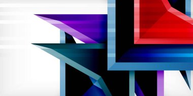 3d efektli oklar soyut arkaplan. Açık gri arkaplanda üçgenler