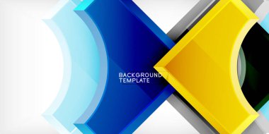 Geometrik tasarım soyut arkaplan - daireler ve üçgenler