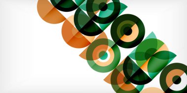 Minimum geometrik soyut arkaplan. Çember kare ve üçgen tasarım. Duvar kağıdı, afiş, arkaplan veya iniş için moda tekno iş şablonu