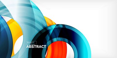 Işık efektli parlak daireler. Soyut arkaplan