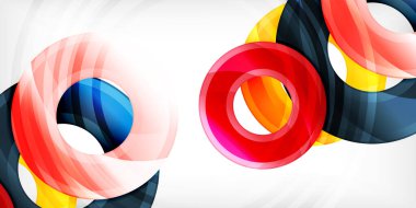 Işık efektli parlak daireler. Soyut arkaplan